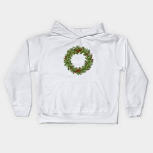 Christmas wreath Kids Hoodie